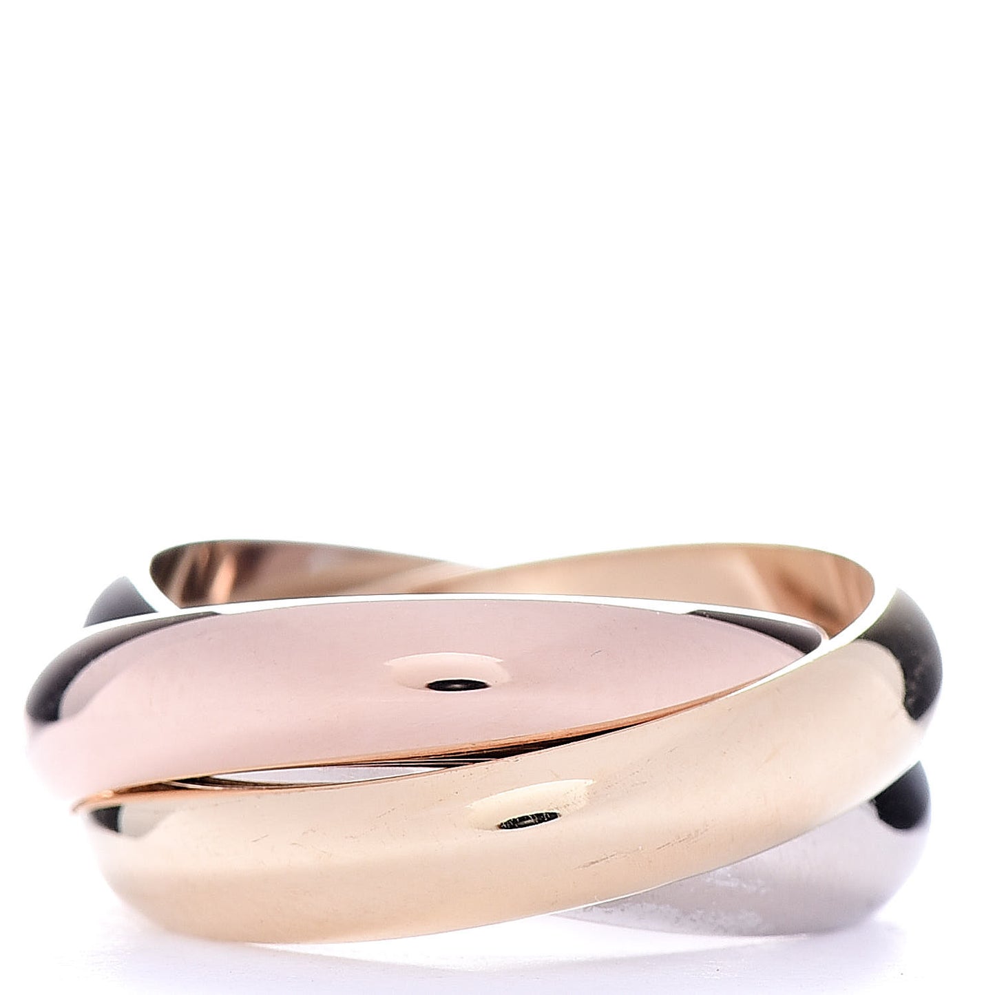 18K Pink Yellow White Gold Classic Trinity Ring 51 5.75
