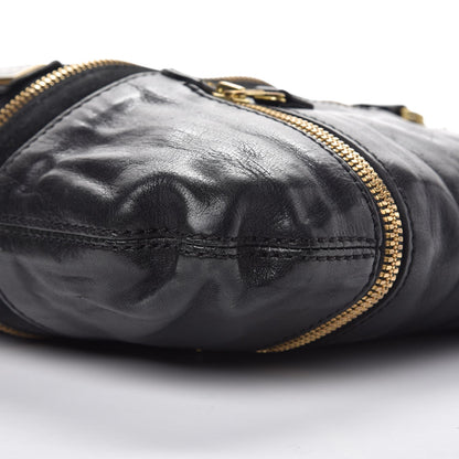 Jimmy Choo Calfskin Suede Mona Tote Black 10 of 11