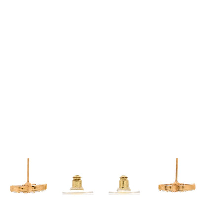 Chanel Pearl Studded CC Earrings Gold 3 of 5