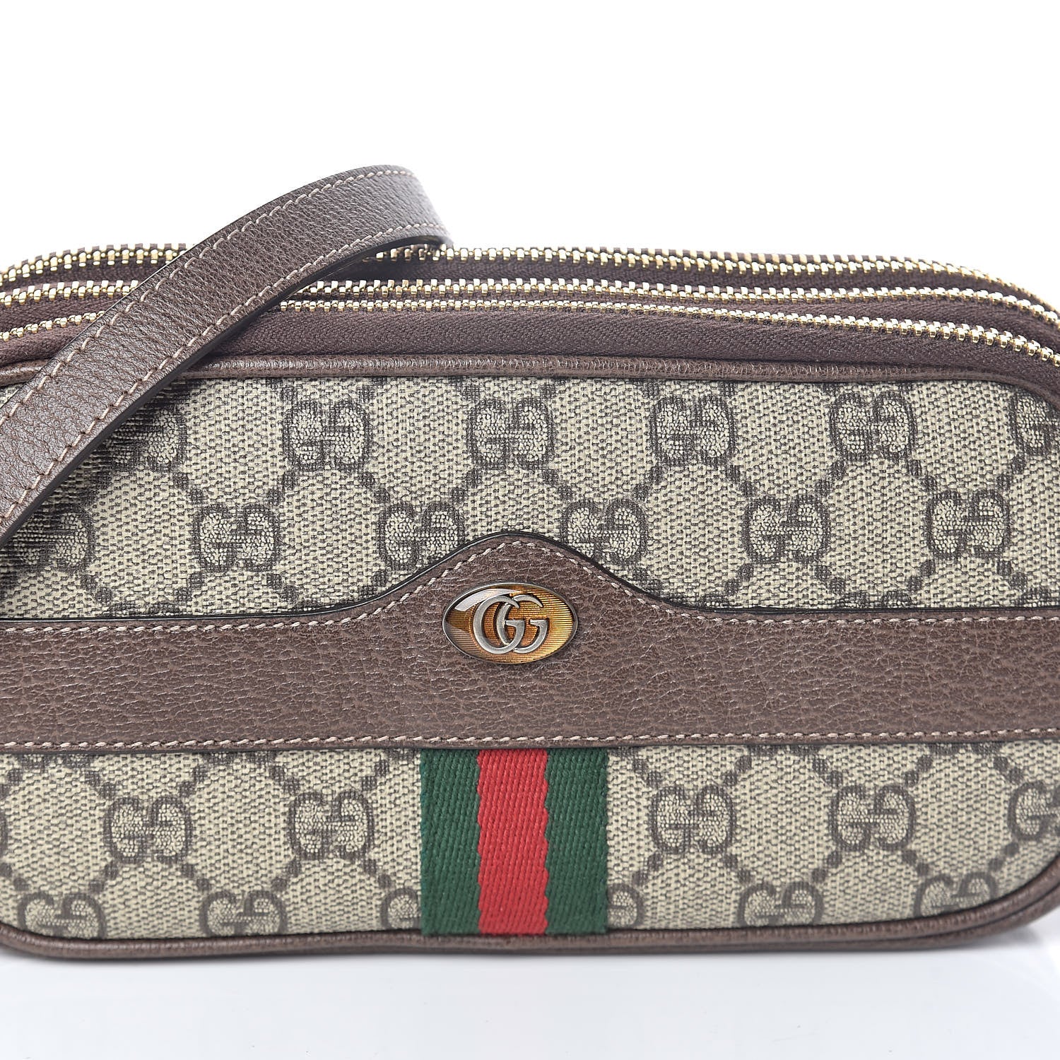 Gucci GG Supreme Monogram Web Mini Ophidia GG Bag Brown 9 of 12