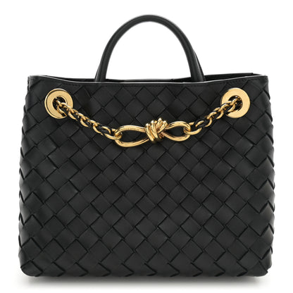 Bottega Veneta Nappa Intrecciato Small Andiamo With Chain Shoulder Bag Black 1 of 9
