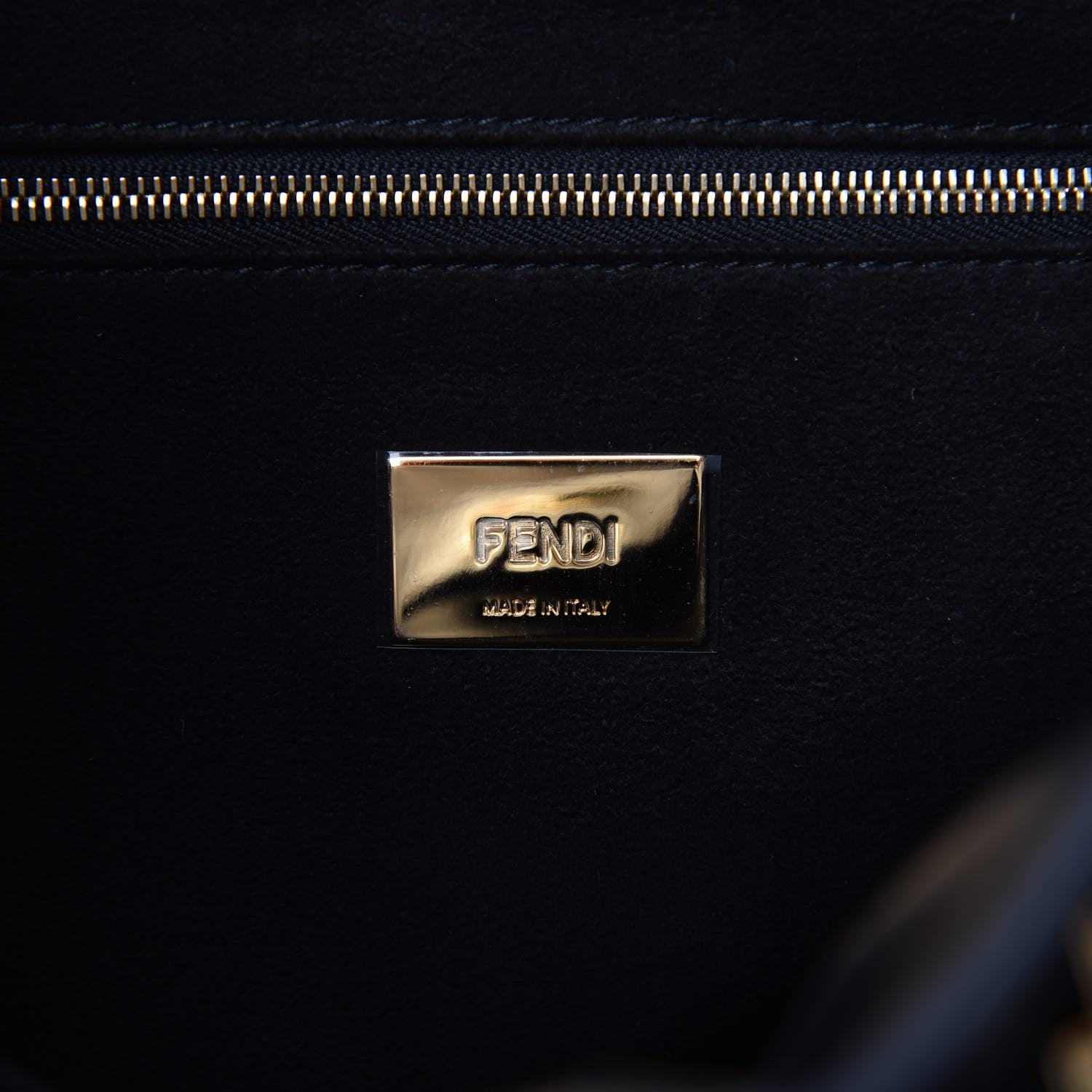 Fendi Vitello Glacier Medium FF Tote Black 7 of 11