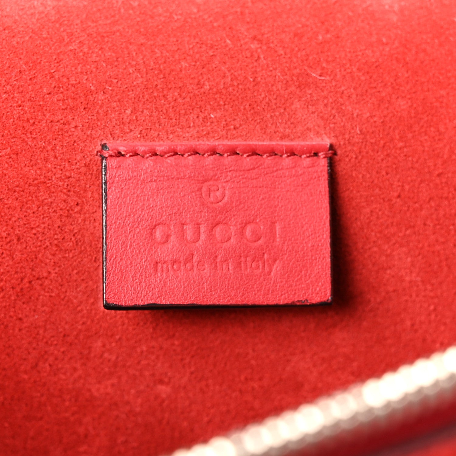 Gucci GG Supreme Monogram Suede Cudu Medium Dionysus Shoulder Bag Beige Ebony Vulcanic Red 6 of 11