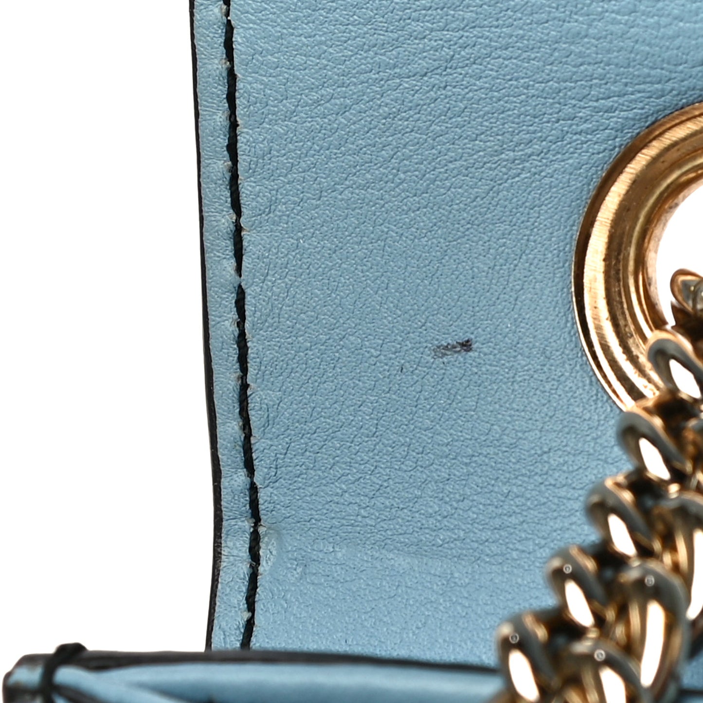 Soft Microguccissima Mini Emily Chain Shoulder Bag Mineral Blue