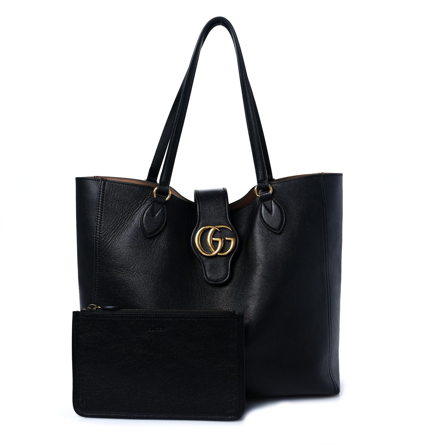 Gucci New Sakai Calfskin Lux Medium Dahlia Tote Black 1 of 9