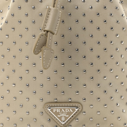 Prada Re-Nylon Saffiano Studded Mini Re-Edition 1978 Bucket Bag Deserto 8 of 10