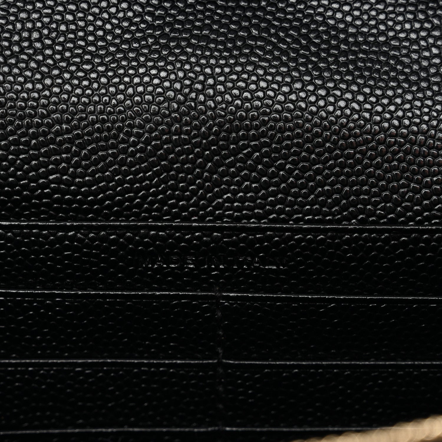 Saint Laurent Grain De Poudre Matelasse Chevron Monogram Chain Wallet Black 15 of 34