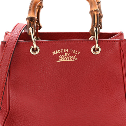 Gucci Calfskin Mini Bamboo Shopper Tote Red 15 of 19