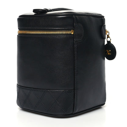 Chanel Lambskin Vanity Cosmetic Case Black 3 of 14