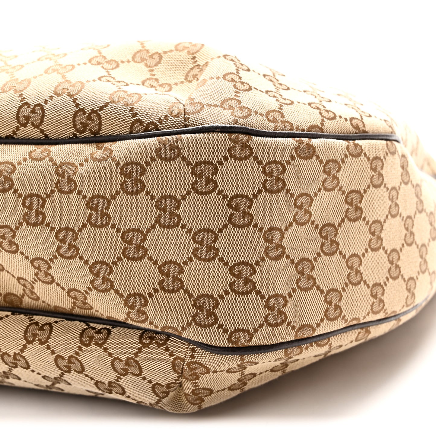 Monogram Large New Ladies Web Hobo Dark Brown