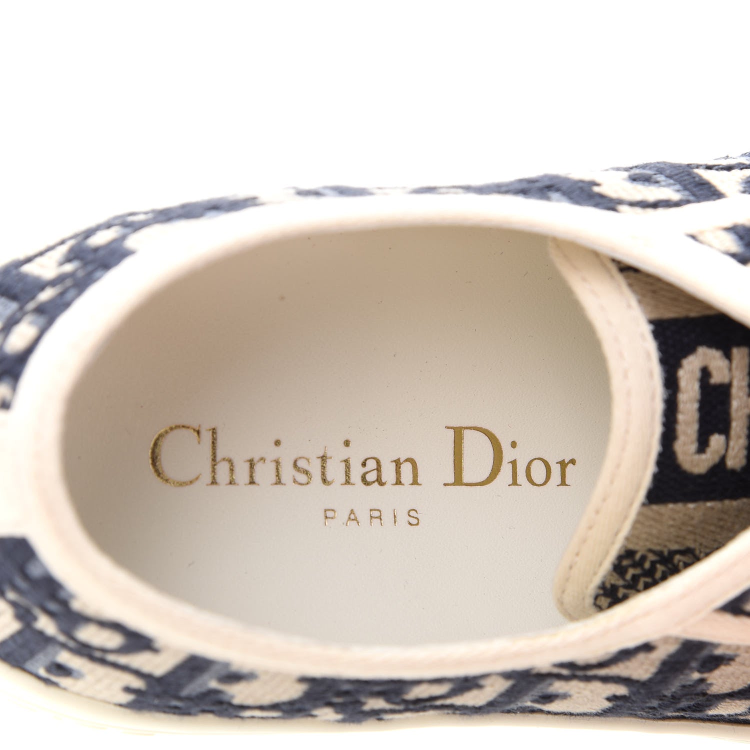 Christian Dior Canvas Oblique Walk'N'Dior Low Top Sneakers 36.5 Deep Blue 8 of 10