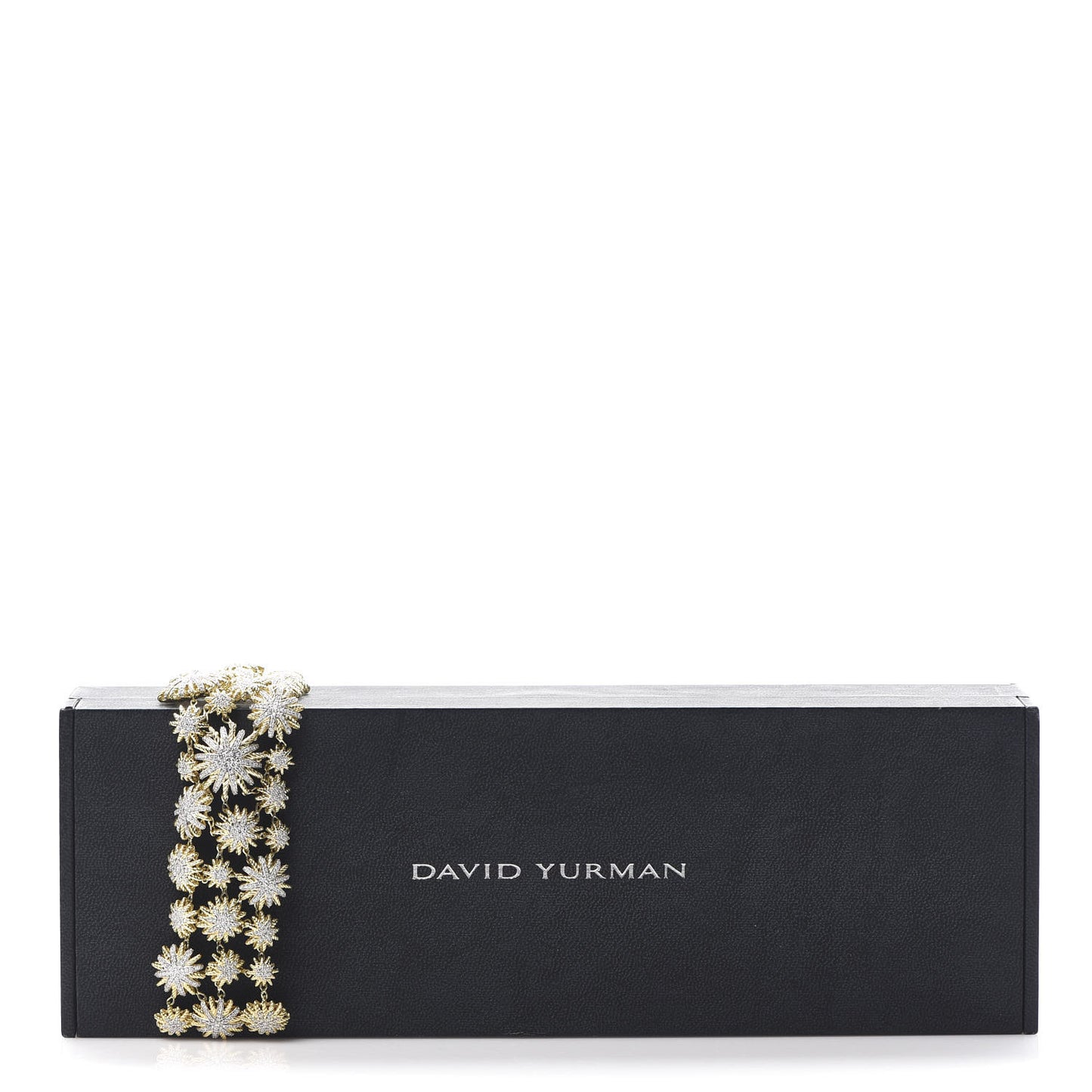 18K Yellow Gold Diamond Starburst 3-Row Statement Bracelet