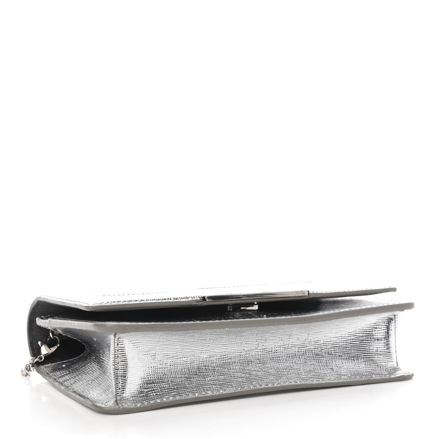 Vitello Mirror Elite Tube Wallet on Chain Silver