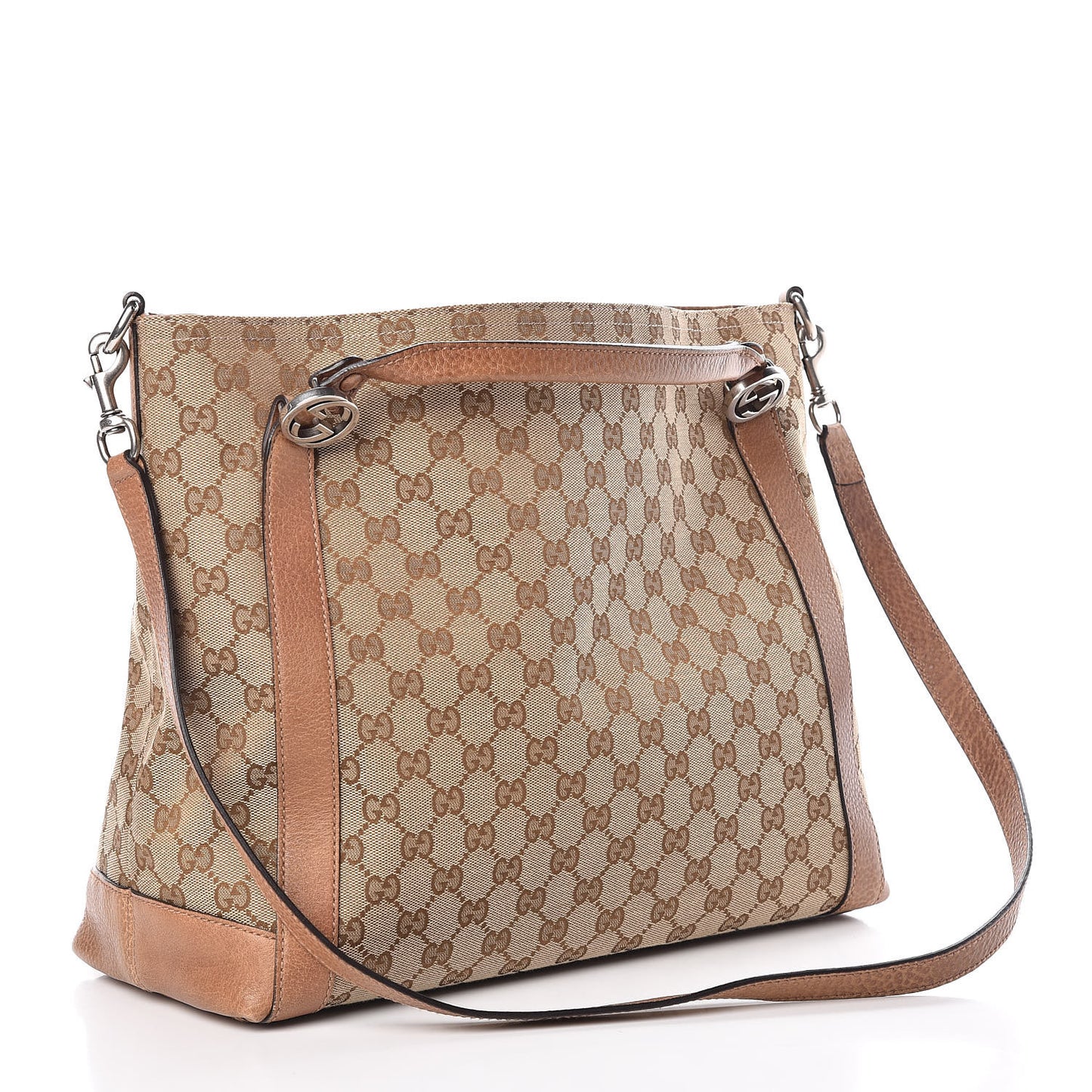 Monogram Old Libeccio Medium Miss GG Top Handle Bag Beige Ebony Light Brown