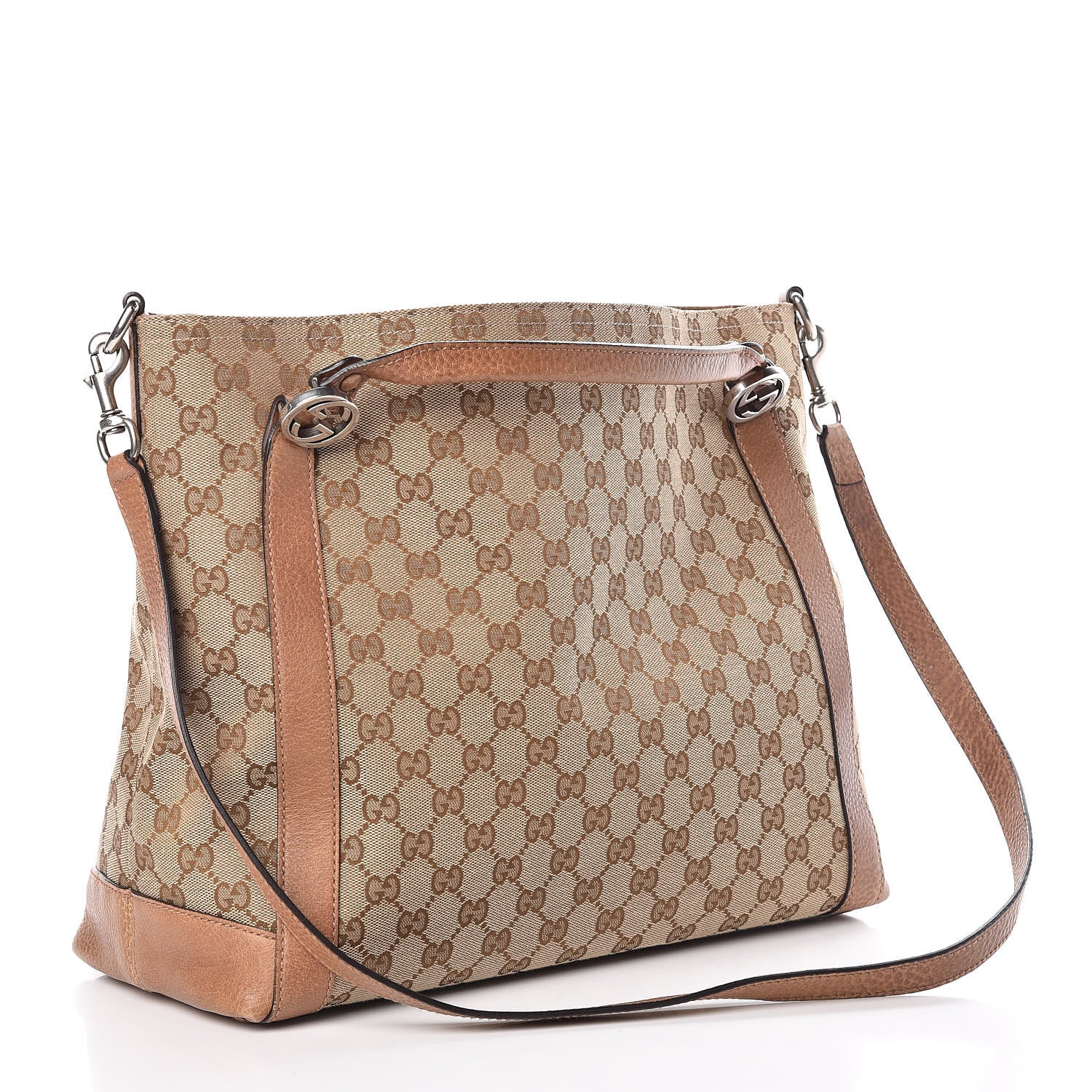 Gucci Monogram Old Libeccio Medium Miss GG Top Handle Bag Beige Ebony Light Brown 3 of 12