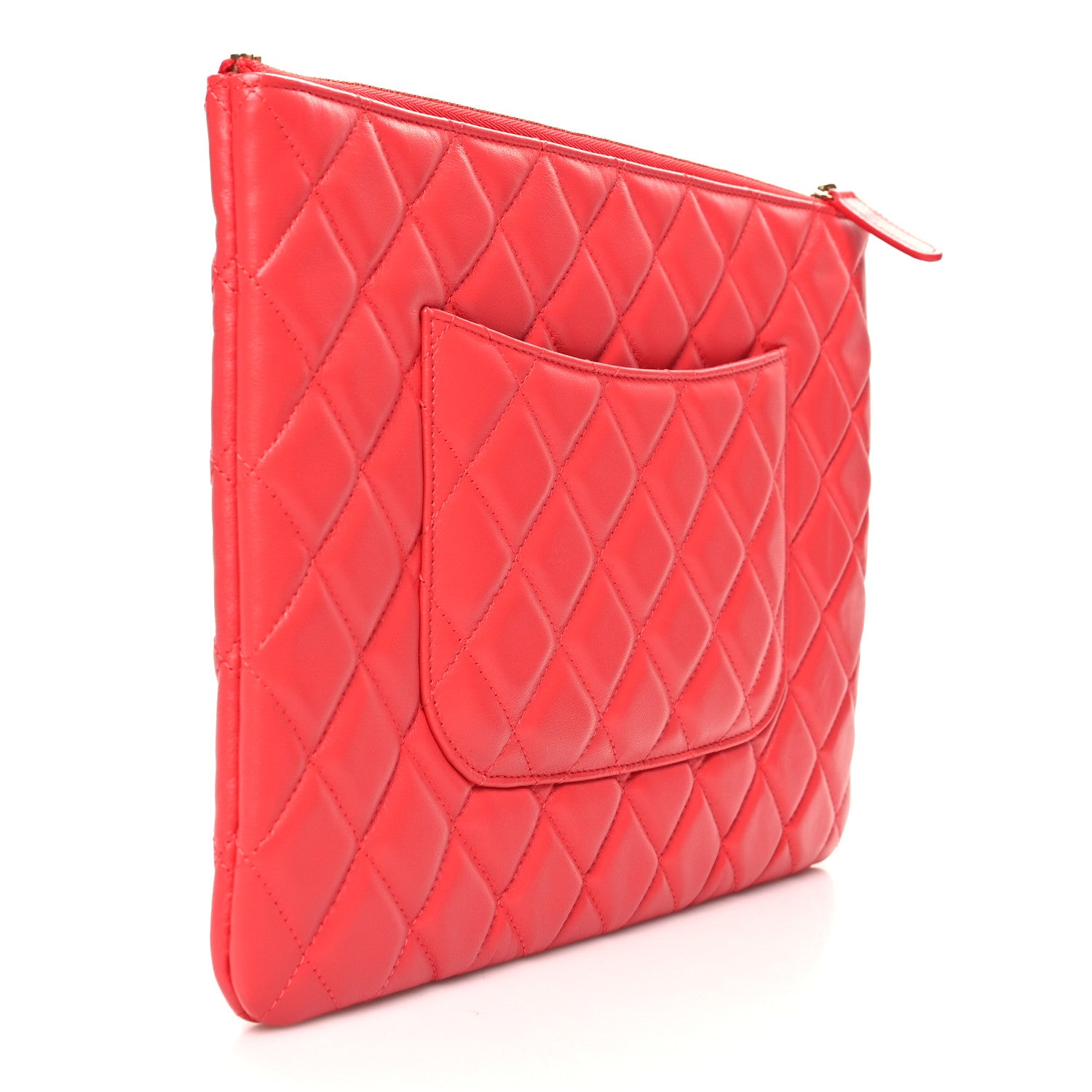 Chanel Lambskin Quilted Medium Cosmetic Case Pink 3 of 11