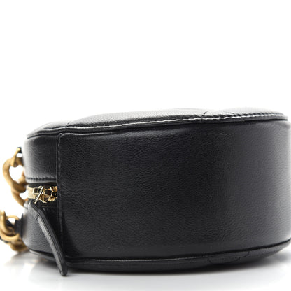 Chanel Shiny Goatskin Quilted Chanel 19 Round Clutch With Chain Black 8 of 9