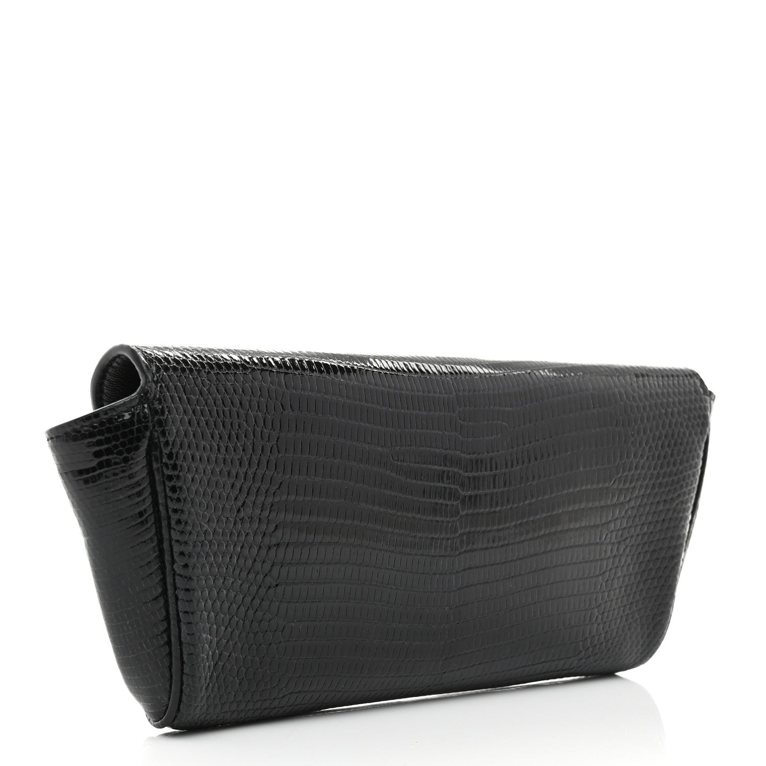 Celine Shiny Lizard Maillon Triomphe Clutch Black 3 of 7