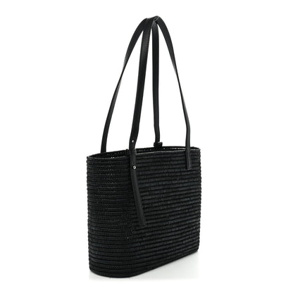 Loewe Raffia Square Small Basket Tote Bag Black 3 of 10