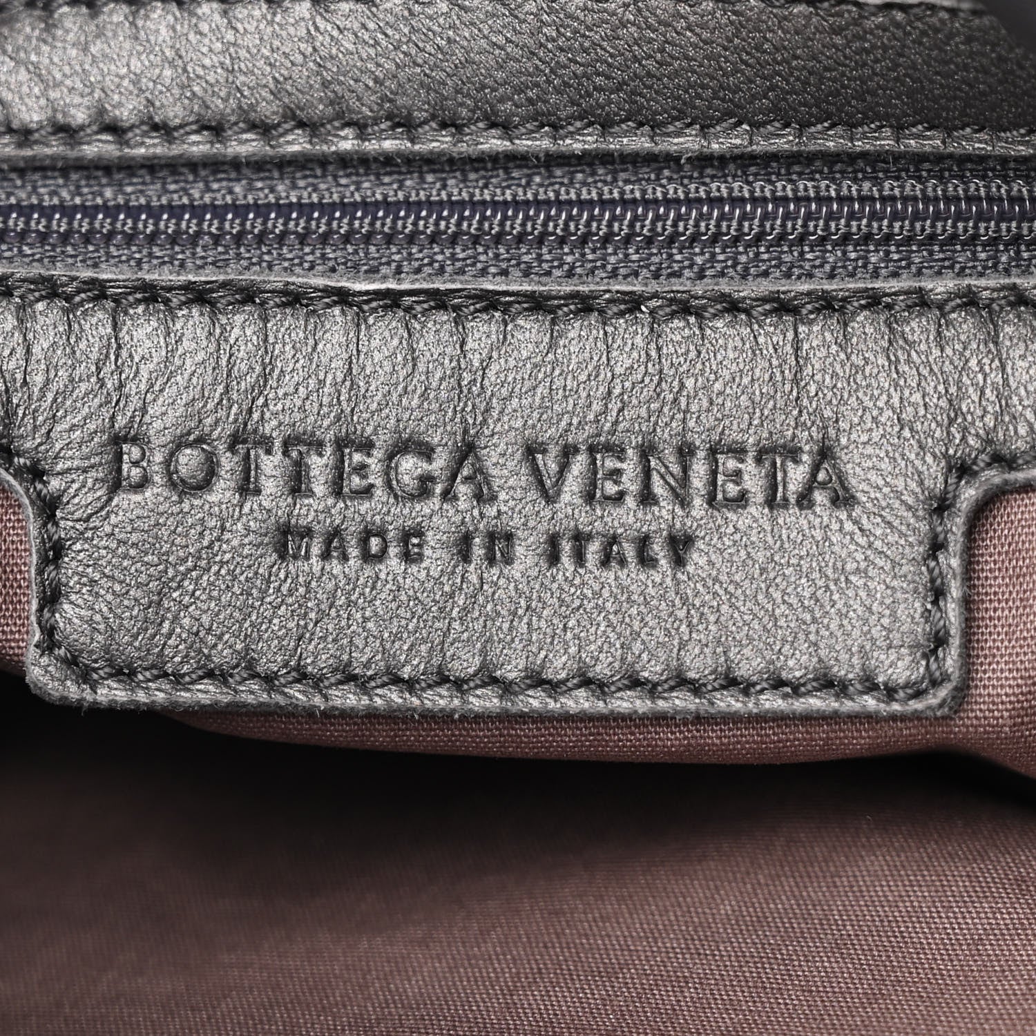 Bottega Veneta Nappa Intrecciato  Messenger Bag Grey Black 6 of 10