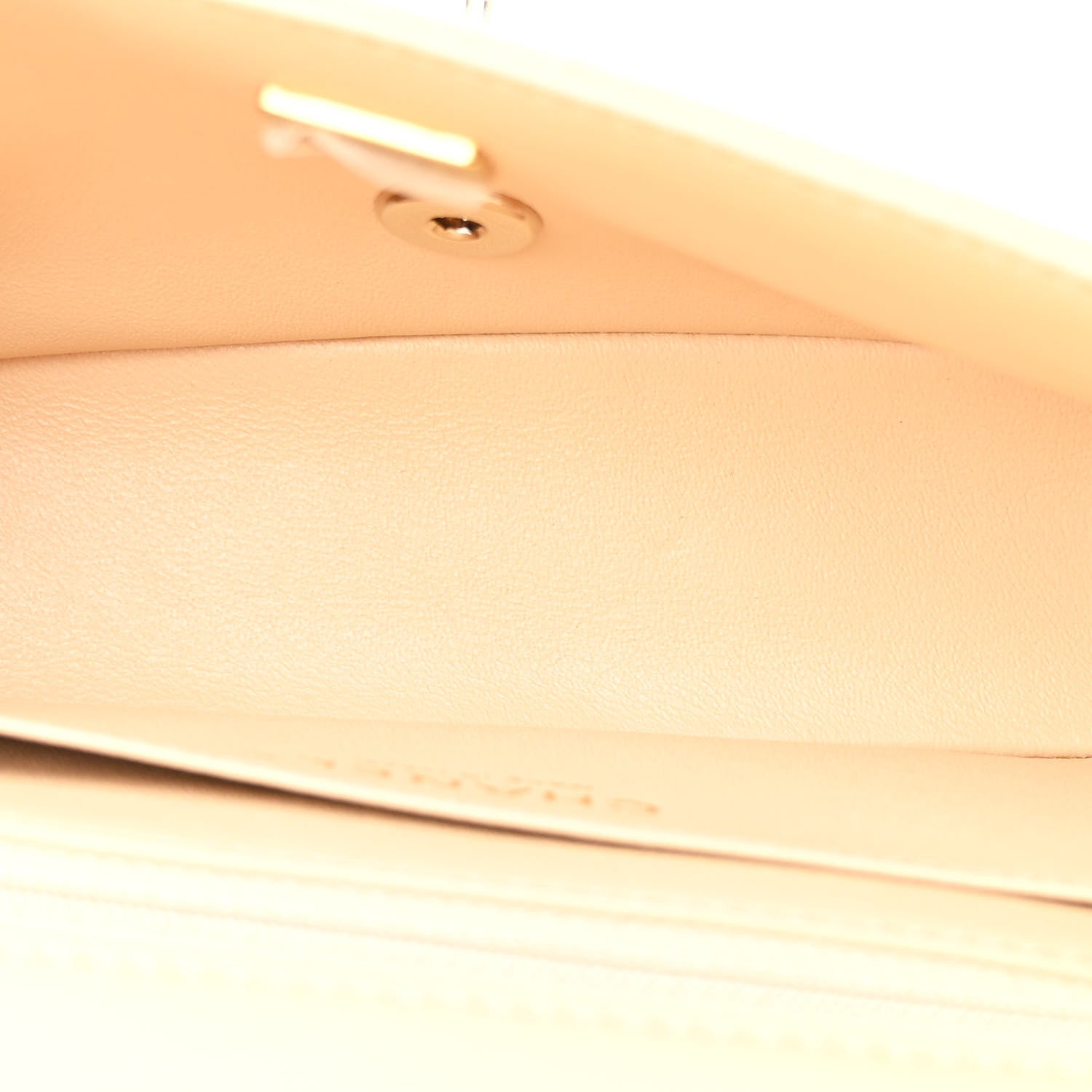 Chanel Lambskin Quilted Mini Rectangular Flap Beige 5 of 10