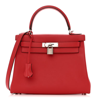Hermes Evercolor Verso Kelly Retourne 28 Rouge De Coeur Rouge Grenat 1 of 11