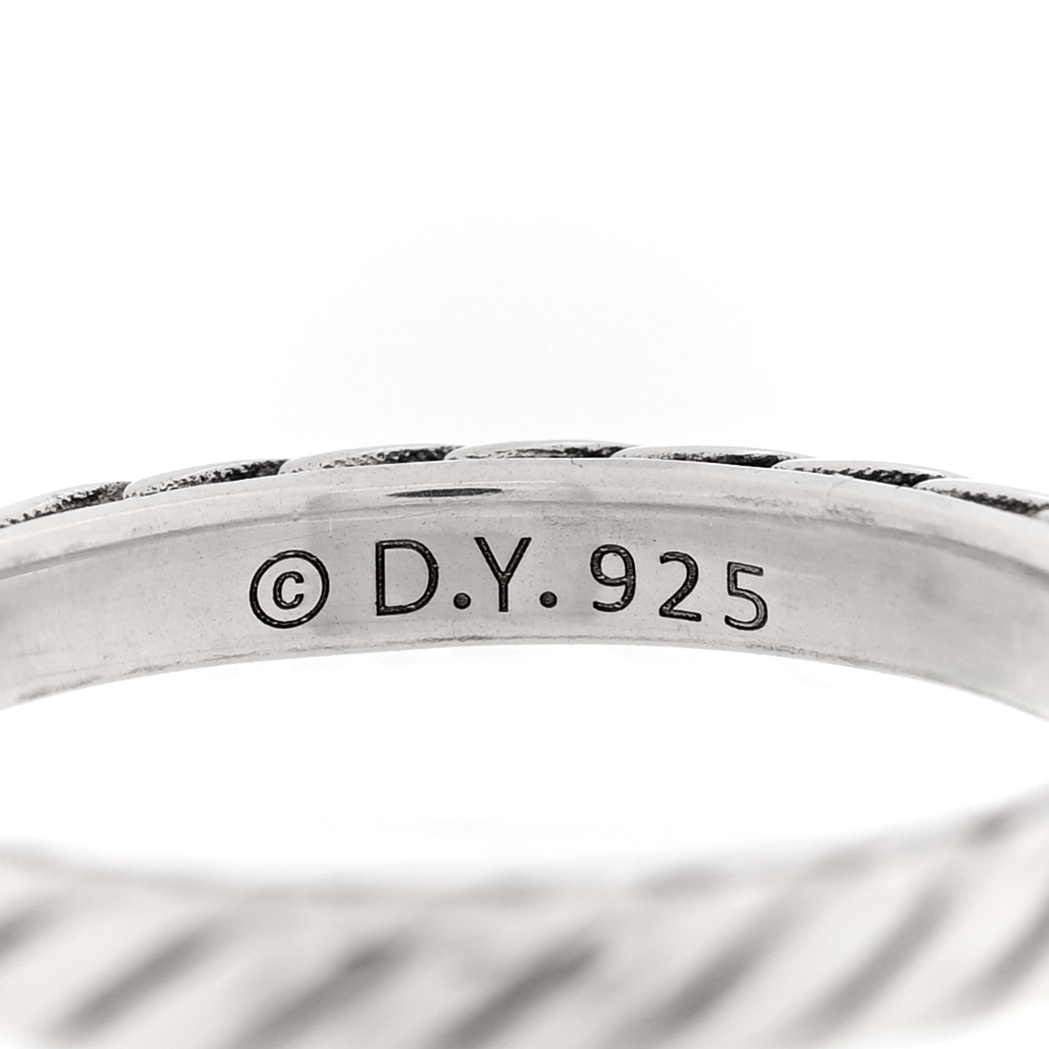 David Yurman Sterling Silver Cable Classics Band Ring 52 6 4 of 4