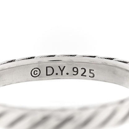 David Yurman Sterling Silver Cable Classics Band Ring 52 6 4 of 4