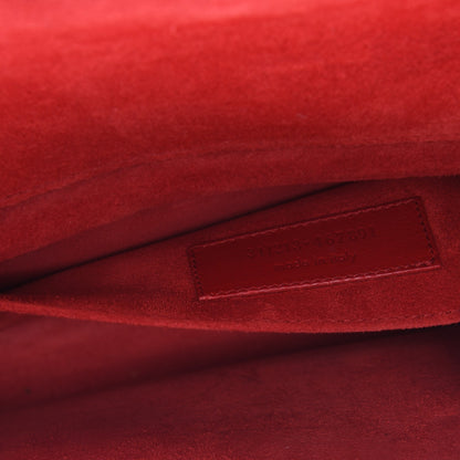 Saint Laurent Calfskin Classic Y Ligne Clutch Red 8 of 8