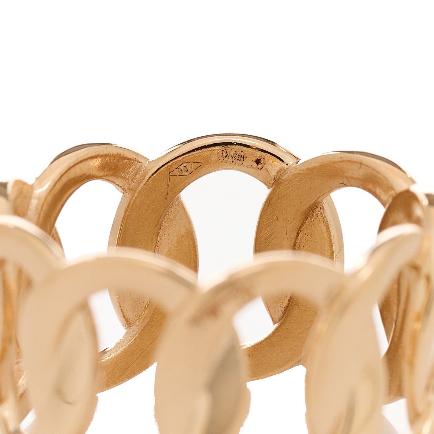 18K Rose Gold Brera Chain Ring 53 6.5