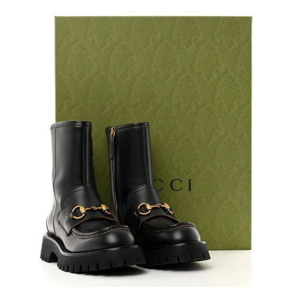 Gucci Cordovan Lux Womens Harald Horsebit 25mm Platform Boots 36 Black 9 of 9