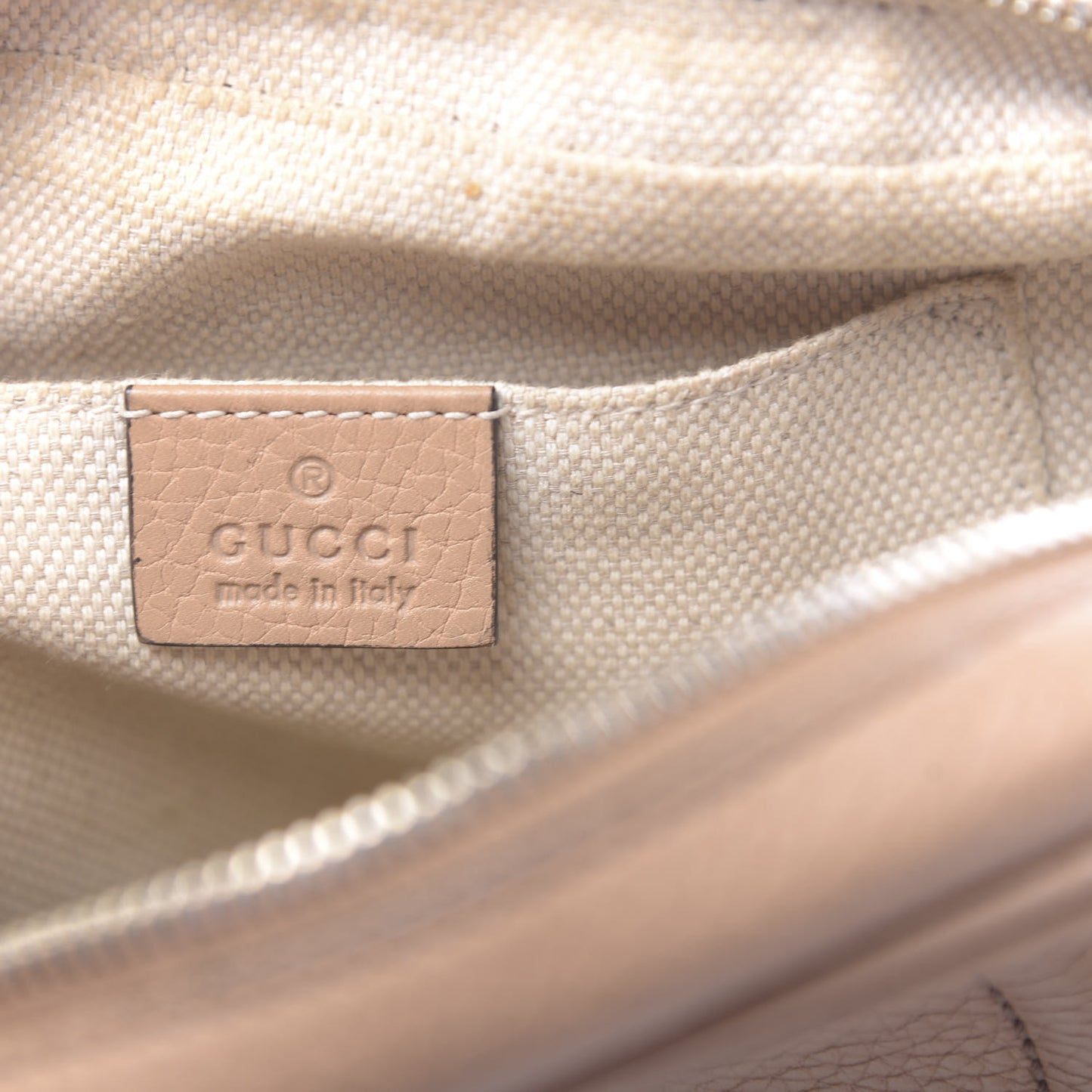 Pebbled Calfskin Small Soho Disco Bag Rose Beige