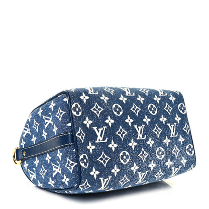 Louis Vuitton Monogram Jacquard Denim Speedy Bandouliere 25 Bleu 4 of 8