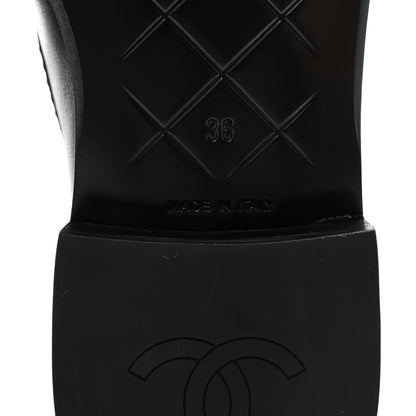 Chanel Lambskin Quilted CC Turnlock Loafers 36 Black 7 of 10