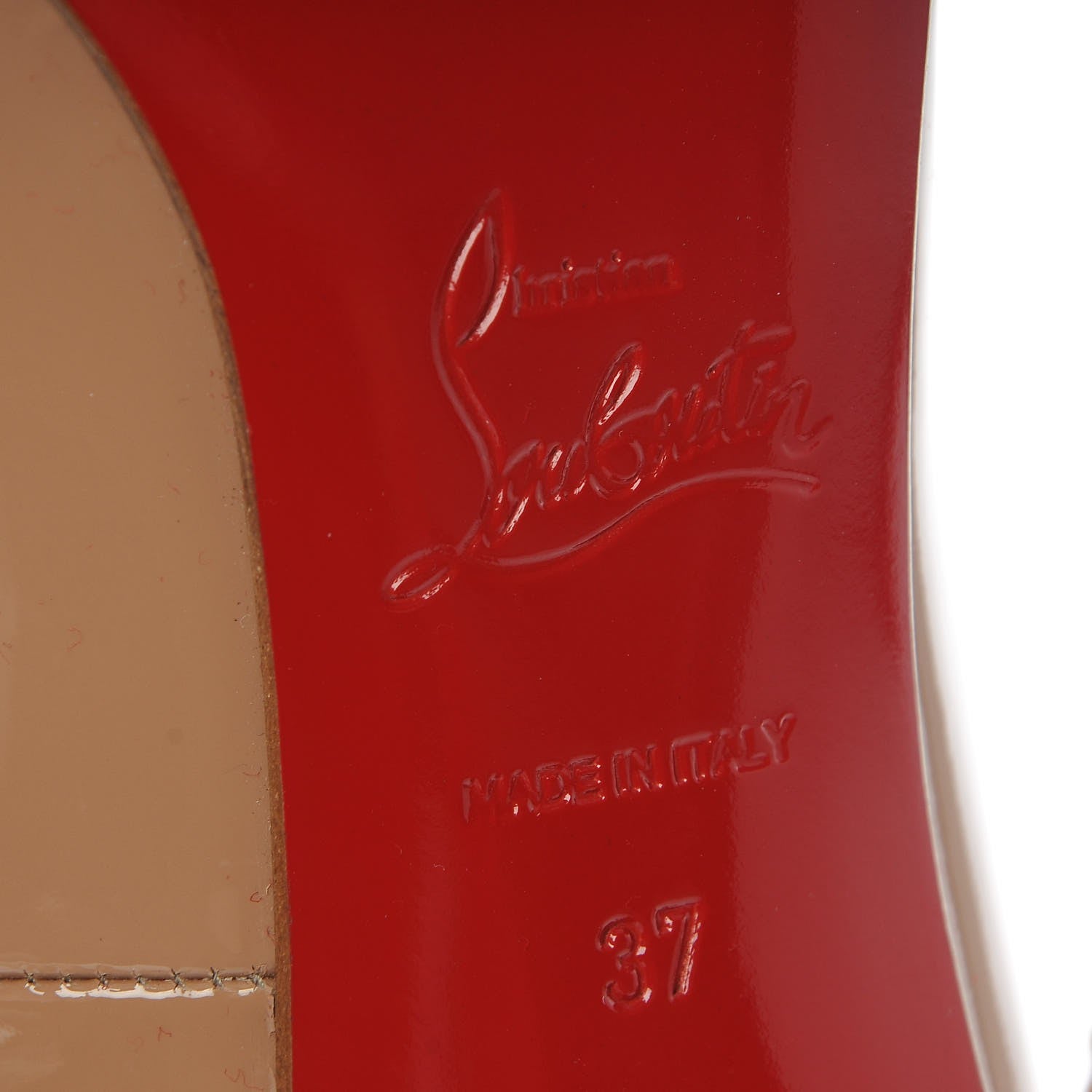 Christian Louboutin Patent Pigalle 100 Pumps 37 Nude 6 of 8