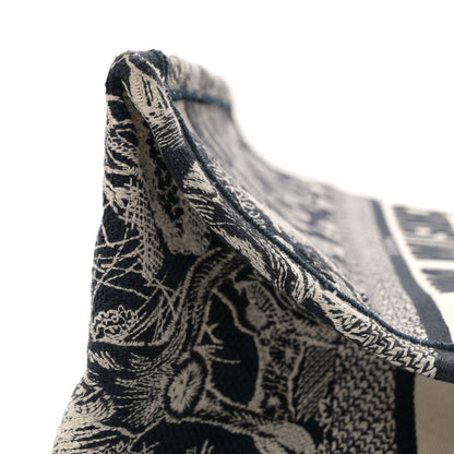 Christian Dior Canvas Embroidered Medium Toile De Jouy Reverse Book Tote Blue 12 of 12