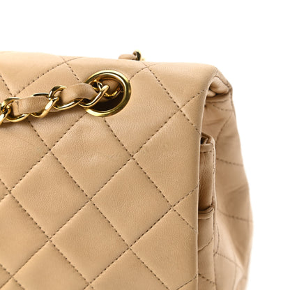 Chanel Lambskin Quilted Medium Double Flap Beige 12 of 12