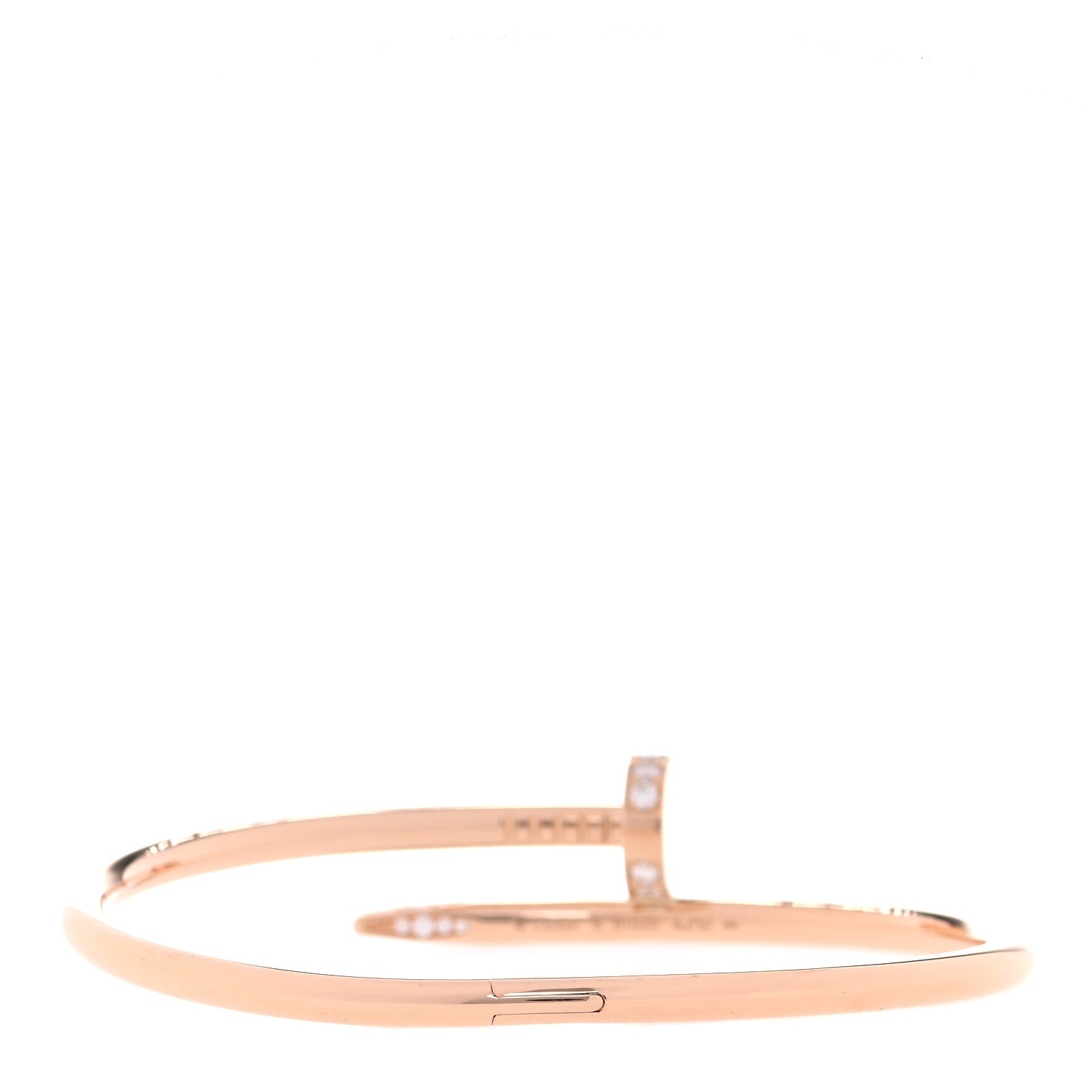 Cartier 18K Pink Gold Diamond Juste Un Clou Bracelet 18 3 of 4