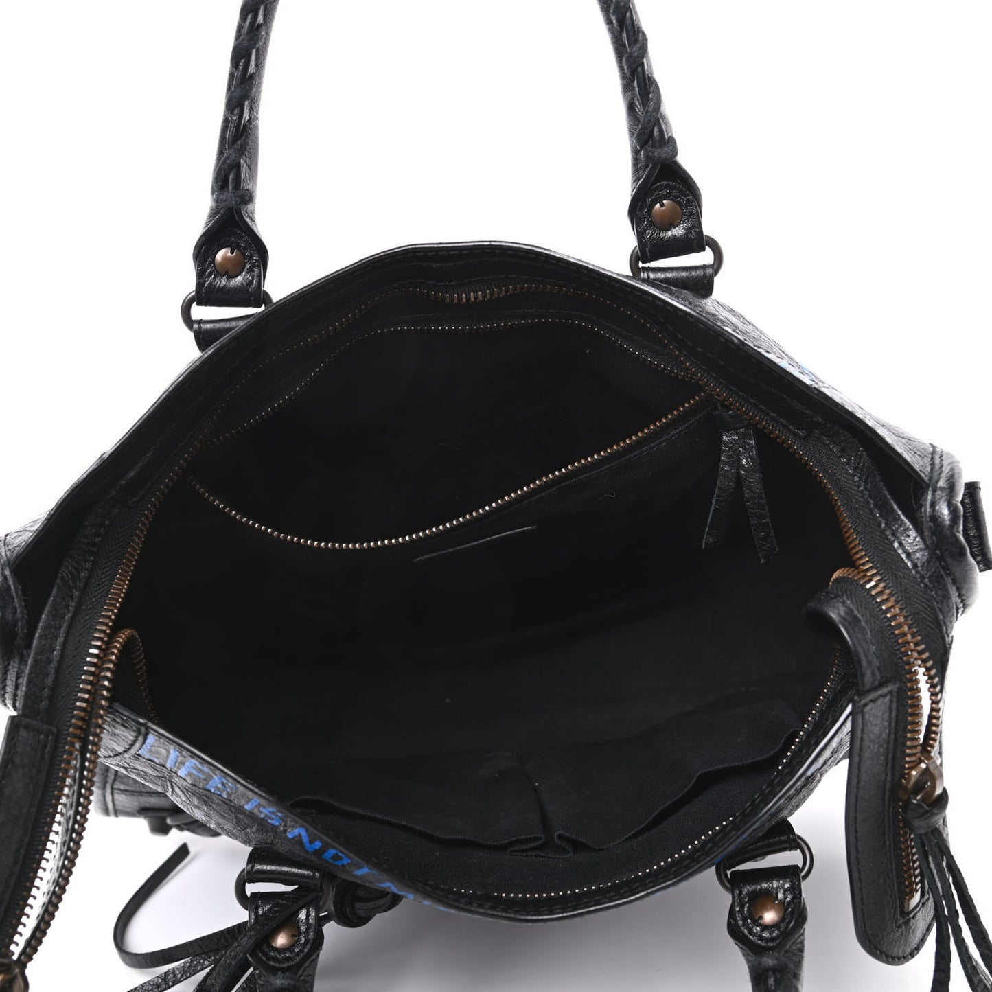 Agneau Arena Graffiti All Over Classic Hardware S City Black Bleu Violet