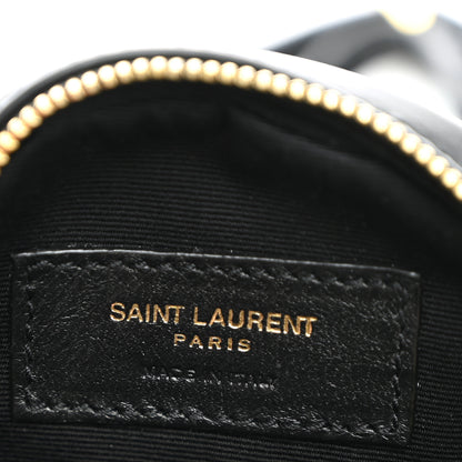 Saint Laurent Calfskin Matelasse Chevron Quilted Baby Round Vinyle Belt Bag Black 5 of 9