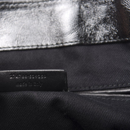 Saint Laurent Calfskin Medium Travel Muse Two Cabas Brown Blue 7 of 13