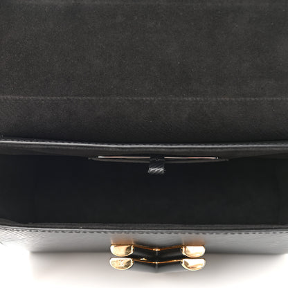 Louis Vuitton Epi Twist Shoulder Bag MM Matte Black Gold 5 of 10