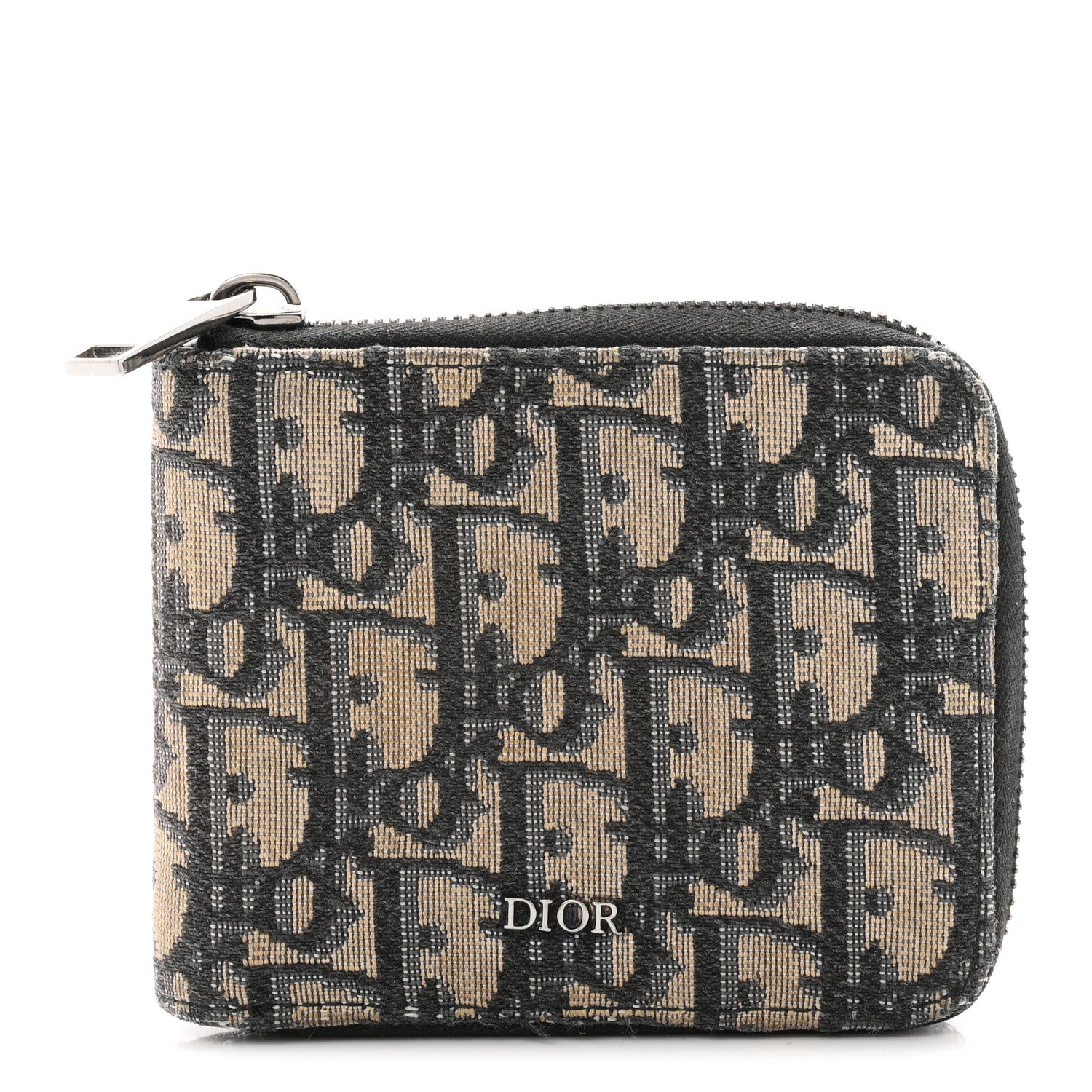 Christian Dior Oblique Compact Zipped Wallet Blue Multicolor 1 of 9