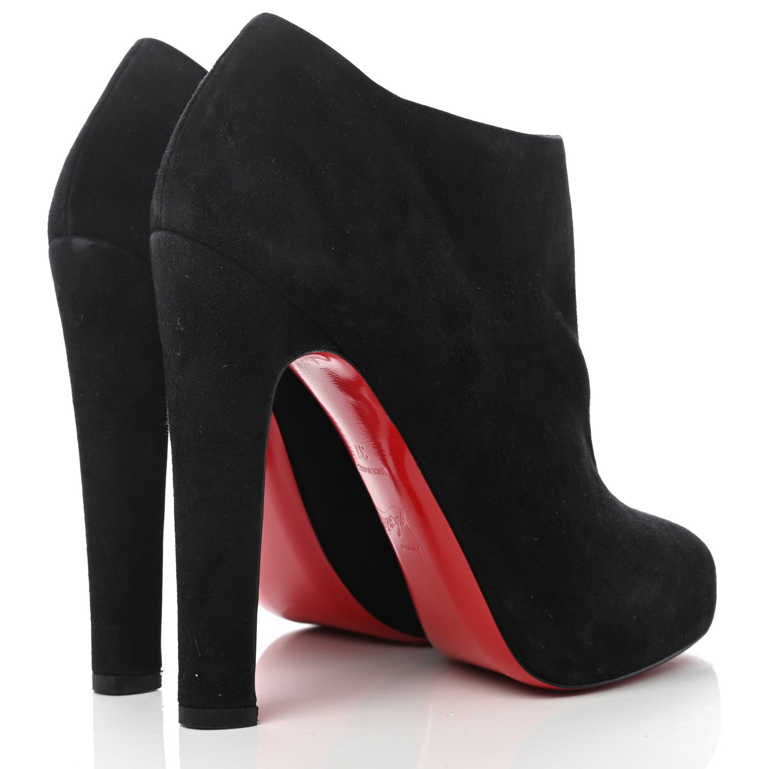Christian Louboutin Suede Vicky 140 Ankle Booties 37 Black 4 of 7