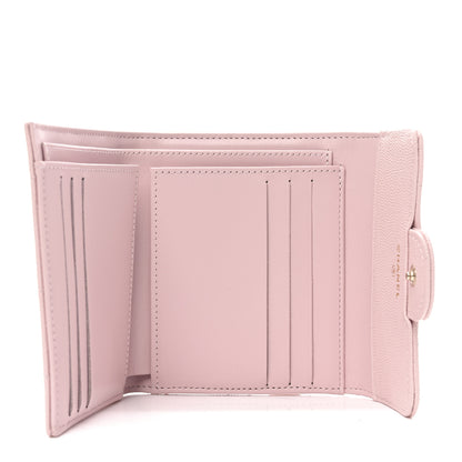 Chanel Caviar Quilted Compact Flap Wallet Light Pink 5 of 9