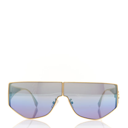 Fendi Metal Disco Geometric Sunglasses FE 40051/U Gold Blue Mirror 2 of 7