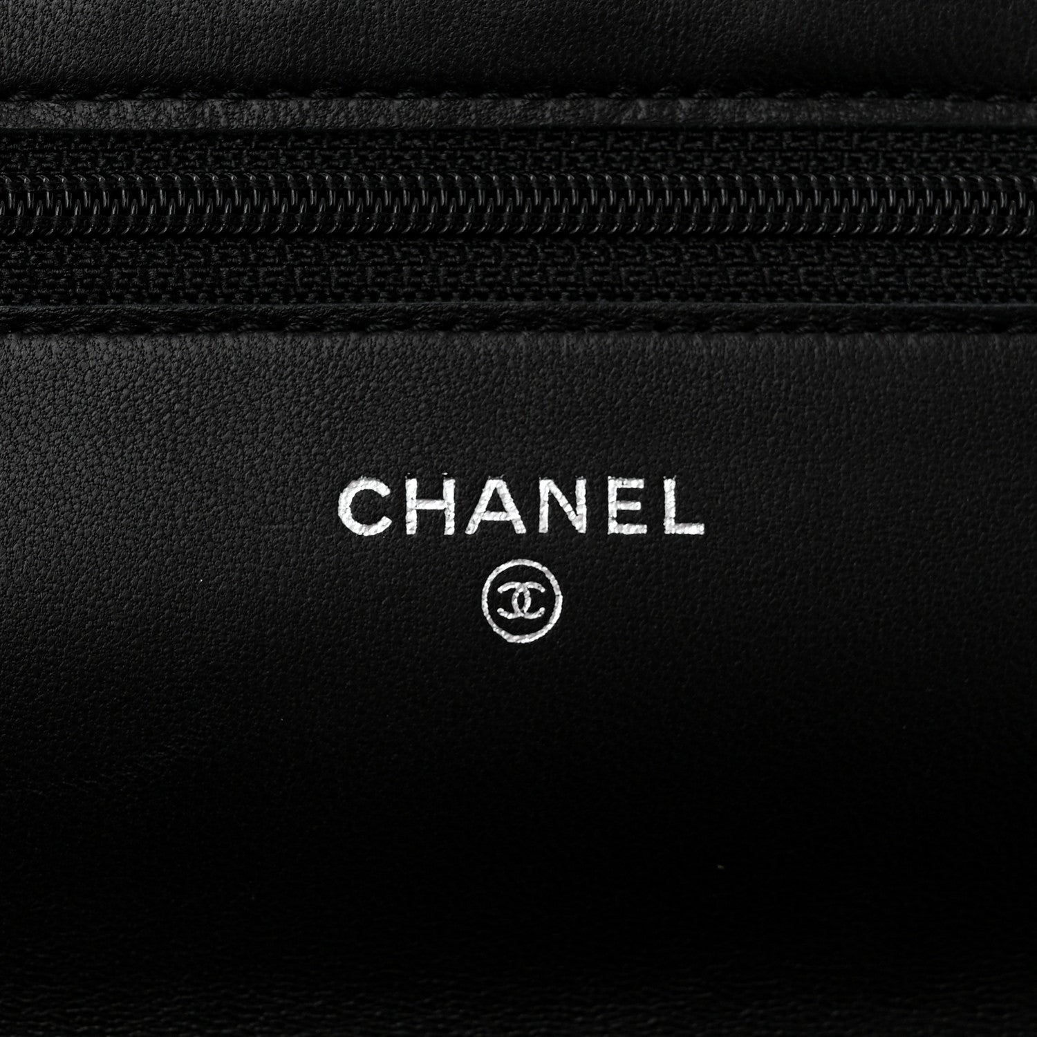 Chanel Lambskin Camellia Embossed Wallet On Chain WOC Black 6 of 11