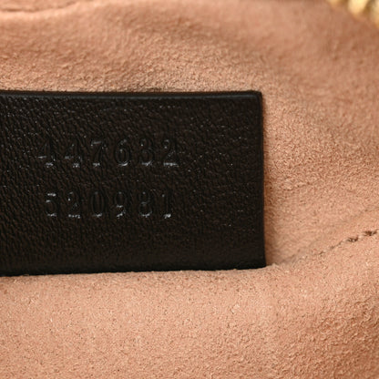 Gucci Monogram Matelasse Diagonal Small GG Marmont Chain Shoulder Bag Beige Black 7 of 12