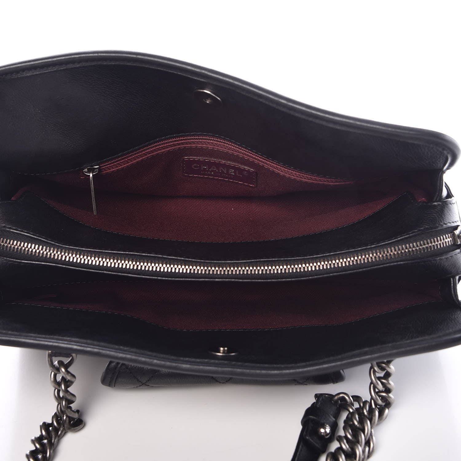 Chanel Calfskin Quilted Small Casual Riviera Zip Shoulder Bag Black 5 of 7