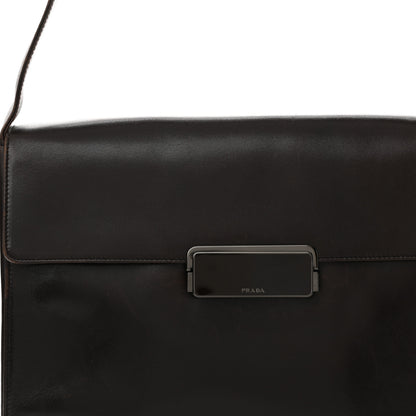 Prada Vitello Smalt Shoulder Bag Ebano 7 of 16